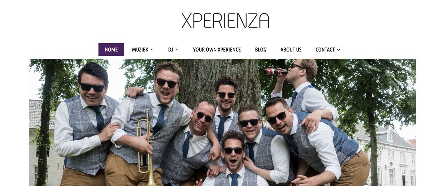 Voorbeeld van de Xperienza-website